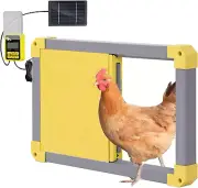 Solar Powered Automatic Chicken Coop Door Timer Mode Battery LCD Screen Waterpro
