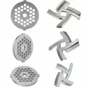 4pcs Meat Grinder Crusher Mincer Grinding Plate Disc Blade Knife Set Accessory