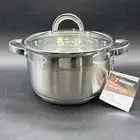 Bergner Essential Series Stainless Steel Round 3.7 quart Casserole Cookware NWT