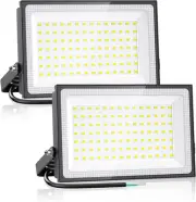 Ultra Bright 100W LED Flood Light with 8900LM - IP66 Waterproof Outdoor, 2 Pack