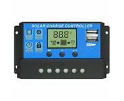 Portable Solar Panel Charge Controller Regulator Dual USB 30A 12V-24V