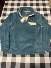 Patagonia Womens Re-Tool Snap T Fleece Pullover Sweater Size Small Wavy Blue New