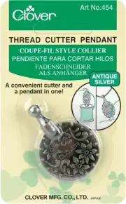 Clover 454 Thread Cutter Pendant-Antique Silver