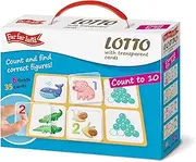 Lotto Game Transparent Plastic Cards (6 Fields 36 Cards) Count to 10 for Kids Age 3+ Early Educational Memory Games Play Set