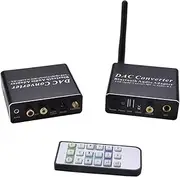 zolyet Multifunctional o Converter DAC Digital to Analog o Converter BT5.0 Chip Sound Quali Wide Compatibili with Remote Controller Black