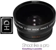 0.43x Hi Def Wide Angle with Macro Lens For Nikon D3500