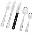 NEW Stanley Rogers Albany Cutlery Black Set 60pce