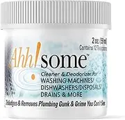 2 in 1 Washing Machine/Dishwasher Bio Cleaner & Deodorizer Gel, 24 Cleanings in a single container, Septic Safe Formula to clean inside out of Front End, Top End, HE Washing Machines and Dishwashers