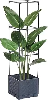 Plant Trellis | Flower Vine Training Trellis | Rustproof Freestanding Rustic Decorative Planter for Vegetable Garden Cucumber Grape Use On Patio Balcony