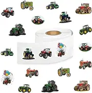 Tractor Stickers (500 pcs), 10 Sheets Graphic Aesthetics Cartoon Decal Roll Self Adhesive Seals for Kids Girls Boys Teen Birthday Party Decorations Water Bottle Laptop Scrapbook Cards Envelopes