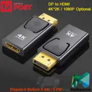 DP to 4k HDMI Adapter Display Port Male to HDMI Female Converter For PC TV