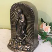 Our Lady of Guadalupe Cremation Urn Box Memorial Mary 6 cup Bronzed Statue