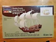 ArtMinds Wooden Puzzle, Military Sailing Ship, Frigate 83 Pieces NIB For Ages 8+