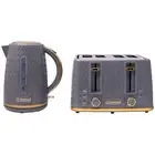 Westinghouse Kettle and Toaster Pack Grey Gold 1.7L Kettle, 4 Slice Toaster W...