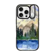 iPhone 16 Pro Impact Ring Stand Case MagSafe Compatible Mountain landscape
