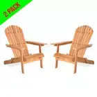 Adirondack Chair Seat Wood Outdoor Patio Lawn Deck Garden 2 PACK Foldable