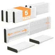 REBECAT 5 Pack Drawer Dividers for Clothes Adjustable Drawer Dividers 4" High...