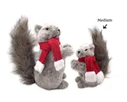 bulk 6 Xmas Rodney Squirrel W Red Scarf Med 20x23cm