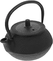 GREENADSCAPE Wrought Iron Tiny Tea Pot Portable Kungfu Teapot with Heat Resistance Scalding Handle for Home Tea Brewing and Elegant Decor