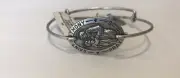 RARE ALEX and ANI HORIZONTAL SAINT ST. ANTHONY Charm SILVER Bangle BRACELET NWT