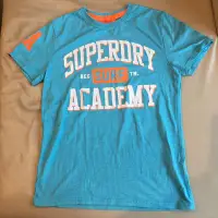 在飛比找Yahoo!奇摩拍賣優惠-[品味人生2]保證正品 superdry 水藍色 短袖T恤 