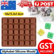 Chocolate Silicone Baking Mould Cake Ice Tray Candy Jelly Mold Letter Number AU