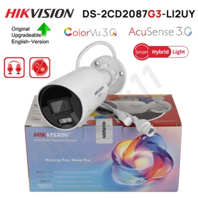Hikvision 4K 8MP Hybrid Light ColorVu IP Security Camera Mic DS-2CD2087G3-LI2UY