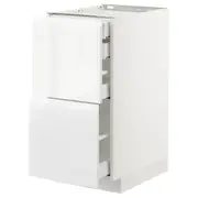 METOD base cb 2 frnts/2 low/1 md/1 hi drw, white Maximera/Voxtorp high-gloss/white, 40x60x80 cm