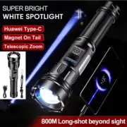 1200000LM LED Flashlight Zoom Light Super Bright Torch Waterproof Flash Light