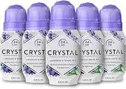 Crystal Mineral Deodorant Roll-On, Lavender & White Tea 2.25 oz (Pack of 5)