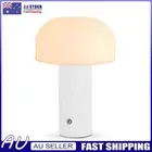 LED Mushroom Table Lamp 3 Color Dimmable Touch Lamp USB Rechargeable (White)