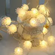 Light String ON/OFF Party Lamp Pinecone Solar Powered Fairy String Garden