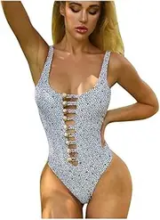 Swimwear Women Sexy One-Piece Swimsuit Solid Bikini Hollow Out Mesh Beachwear Swimsuit Bathing Suit Swimming Suit