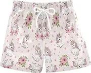 [RPLIFE] Swimming Shorts for Boys, Anti-Chafe Swim Trunks Boys 2 T, Cute Cartoon Unicorns