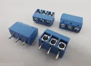 50x 3 way 5mm 3 Pin Plug in Terminal Block Screw Connector Pitch Panel PCB Mount