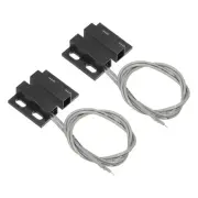 Magnetic Reed Switch, 2 Pack NO Wired Magnetic Contact Switch, Black