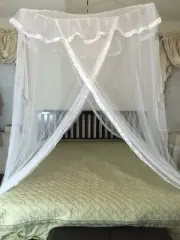 OctoRose ® Poles Cross Top Bed Canopy Functional Mosquito Insect Net All Size
