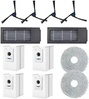 12 Pcs Replacement Parts for ECOVACS DEEBOT X2 Omni Robot Vacuum Cleaner, 4 Side Brush, 2 Hepa Filters, 2 Mop Pads, 4 Dust Bag