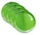 South Indian Traditional Banana Leaf Round Melamine Dinner Plate 12 Inch, Set- 4