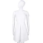 BLUGIRL 白色網紗拼接繡花短袖洋裝