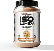 GMU SPORT - 100% Whey Protein Isolate Powder - 2 LB Whey Isolate Protein Powder with Collagen Peptides, Digestive Enzymes & BCAAs - Protein Powder with 30 Servings - Cinnamon Swirl