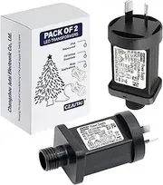 PremierAdapter 2 Pack of Power Supply for CZJUTAI JT-DC 31V 3.6W Christmas Lighting, IP44 Level Water Proof