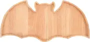 MAGICLULU Bat Wood Charcuterie Board Halloween Appetizer Tray Cheese Board Cutting Board Chopping Board Sushi Plate Wooden Serving Platter Sushi Serving Tray