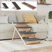 Dog Stair Foldable Pet Ramp Dog Step Pet Stair Home Solid Wood Fir vidaXL
