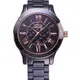 NATURALLY JOJO / 氣質典雅 菱格時尚 日期顯示 陶瓷手錶 黑色 / JO96947-88R / 36mm