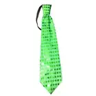 Men Women Light-up Tie Glow the Dark Sequin Led for Colorful Glowing Necktie