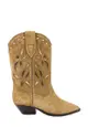 Suede ankle boots with embroideries - ISABEL MARANT - Beige