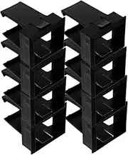 10pcs Circuit Breaker Bracket Air Switch Holder Small Breaker Holder Mounting Base Air Switch Installation Bracket Air Switch Mount Breaker Bracket Frame Black Plastic