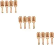 ULTECHNOVO 3sets 4pcs Wooden Tea Spoon Wooden Scoop for Tea Spices and Condiments for Home Office Exquisite Craftsmanship and Comfortable Grip 4pcs*3
