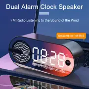 Bluetooth-compatiblespeaker with Colorful Lights Alarm Clock Speaker Portable